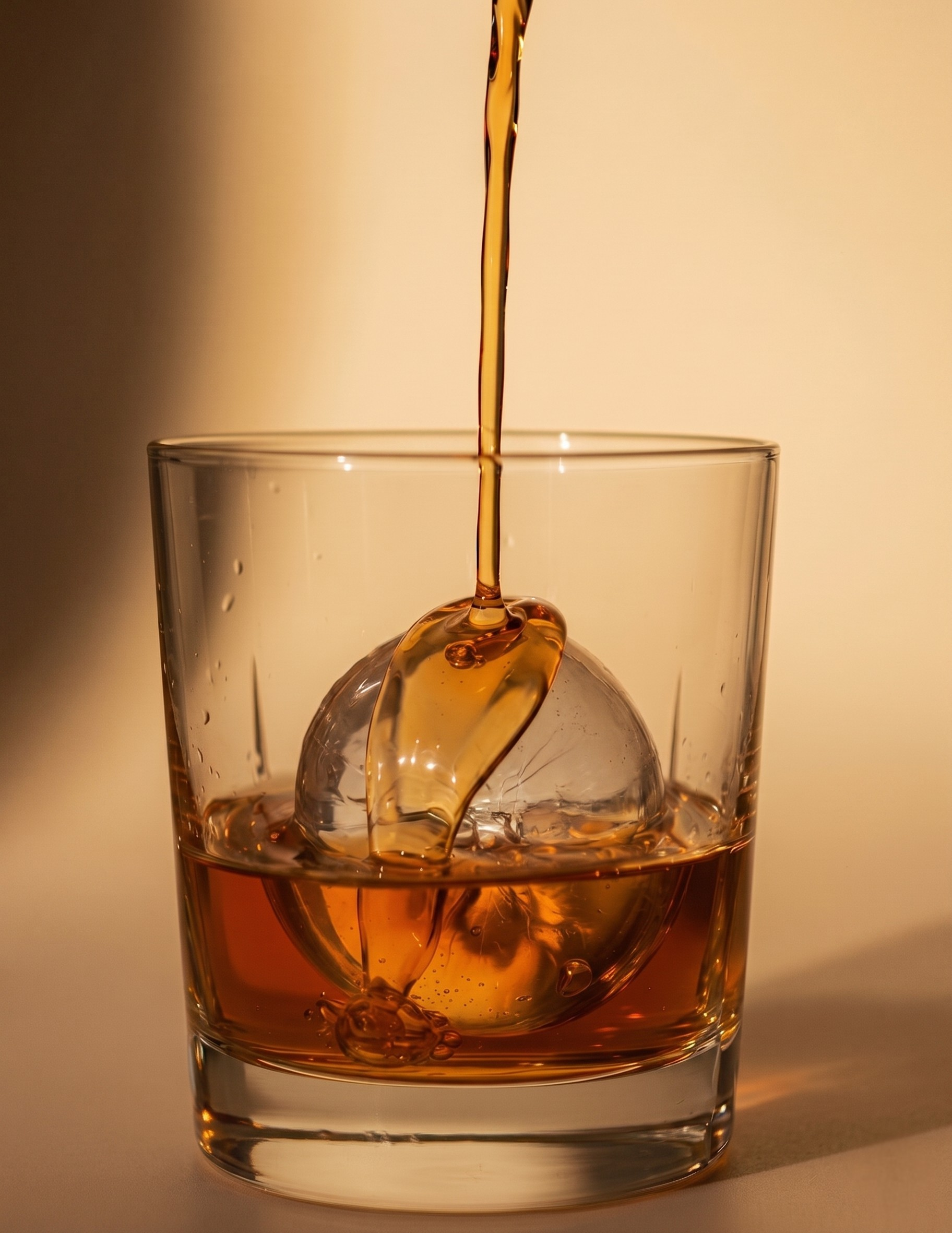 Oak City Amaretto being poured over ice